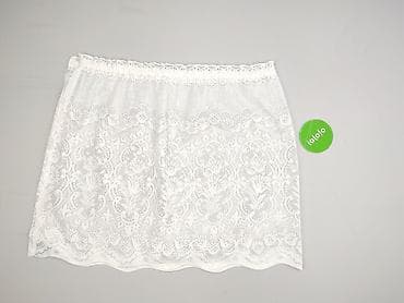 dom brazzers: Biała koronkowa spódnica mini - Krój: prosta, mini - Talia — 2