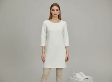 biała sukienka na komunię dla mamy: Sukienka damska, rozmiar S — 1