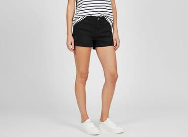 hm krótkie spodenki czarne: H&M, Szorty damskie, rozmiar S — 6