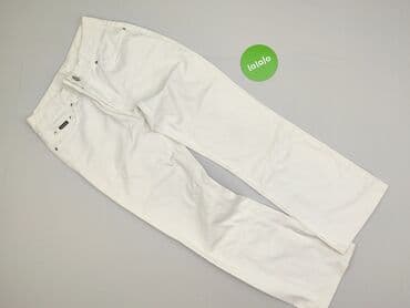 białe jeansy szerokie: Jeansy damskie, rozmiar M — 2