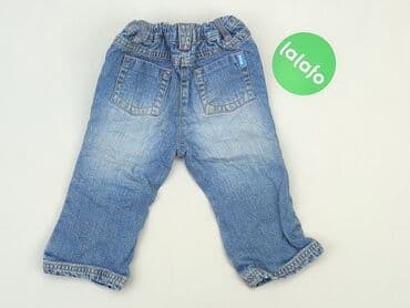 pajacyk niemowlęcy 5 10 15: Denim pants, 3-6 months, condition - Good — 3