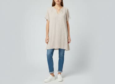 sukienki beżowe midi: H&M, Sukienka damska, rozmiar L — 6
