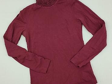 bordowy sweter: Golf damski, rozmiar S — 1