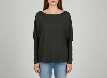 czarne bluzki w lodke: Bluzka damska, rozmiar L — 1