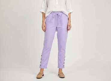 spodnie pizamowe hello kity: Spodnie materiałowe damskie, rozmiar S — 7