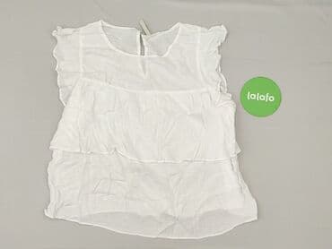 biała bluzka z długim rękawem stradivarius: Stradivarius, Women's blouse, size M — 3