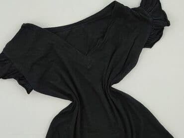 czarne t shirty w serek damskie: Bluzka damska, rozmiar L — 1