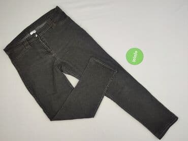 szare szerokie jeansy: Jeansy damskie, rozmiar XL — 2