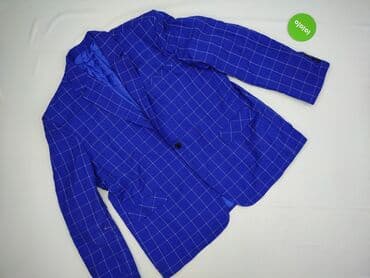 niebieska marynarka szare spodnie: Elegancki komplet, 5XL — 2