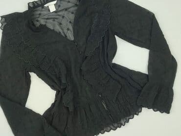 czarne bluzki z szyfonowymi rękawami: H&M, Bluzka damska, rozmiar S — 1