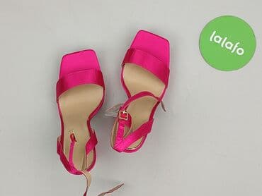 stradivarius pomarańczowe buty na obcasie: Sandały damskie, 37 — 2