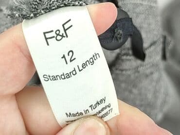 jakie rajstopy do srebrnej sukienki: F&F, Material trousers for women, size L (EU 40) — 5