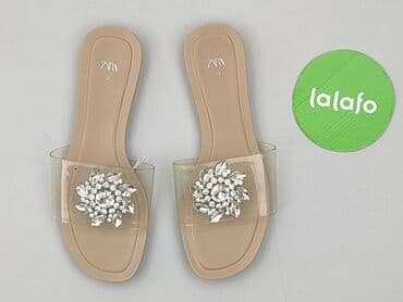 klapki zara z futerkiem: Zara, Klapki damskie, 37 — 2