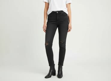 jeansy cropped damskie: Cropp, Jeansy damskie, rozmiar 2XS — 6