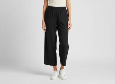 sinsay czarne spodnie z wysokim stanem: Sinsay, Spodnie damskie, rozmiar S — 1