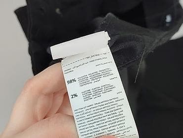 czarne dzwony: Spodnie materiałowe damskie, rozmiar M — 5