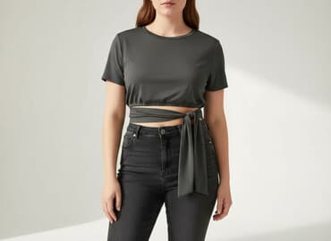 crop sukienki: T-shirt damski, rozmiar 3XL — 7