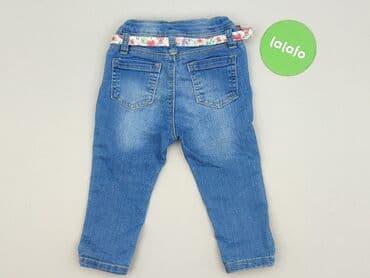 spodnie z wycieciem: Denim pants, So cute, 9-12 months, condition - Very good — 3