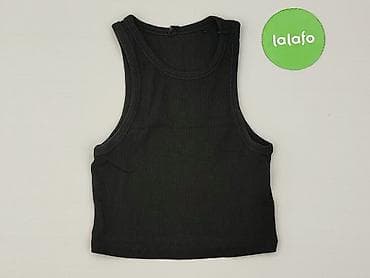 czarny top cropp: Top damski, rozmiar S — 2