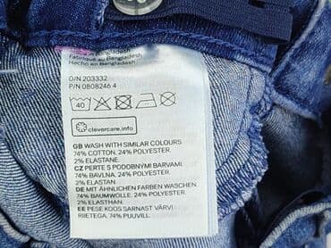legginsy na szelkach dla niemowlaka: Spodnie jeansowe, H&M, 3-6 miesięcy, stan - Bardzo dobry — 5