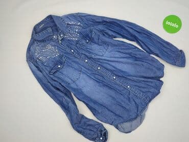 kurtki jeansowe damskie z aplikacjami: Koszula damska, S — 2