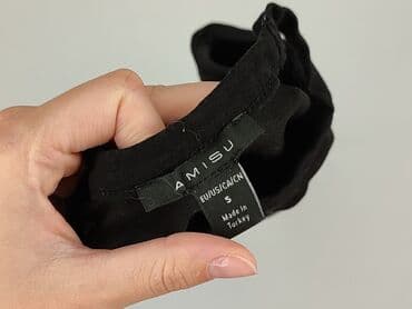 czarne bluzki z krótkim rękawem allegro: Amisu, Bluzka damska, rozmiar S — 4