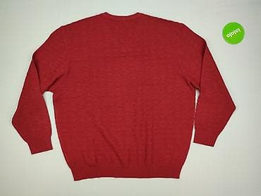 czerwona bluza pull: Sweter dla mężczyzn, rozmiar 4XL — 3