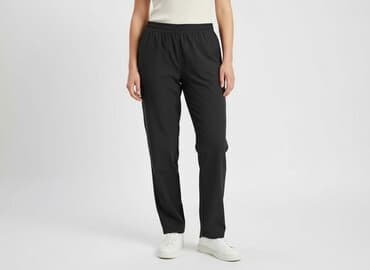 spodnie czarne damskie z niskim stanem: Spodnie materiałowe damskie — 1