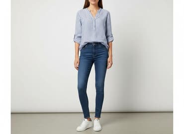 koszula niebieska hm: M&Co, Bluzka damska, rozmiar L — 7