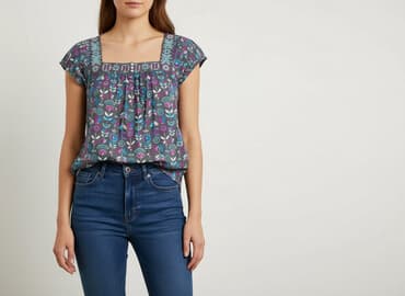 koszulka z szerokimi rękawami: Bluzka damska, S — 6