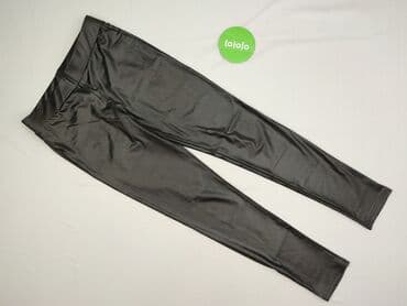 legginsy z imitacją skóry: Legginsy Ze skóry ekologicznej damskie, rozmiar 2XL — 2