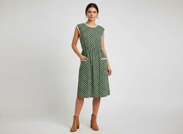 reserved sukienka butelkowa zieleń: Sukienka damska, rozmiar M — 7