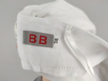 biale szerokie jeansy: Spodnie materiałowe damskie, rozmiar M — 4