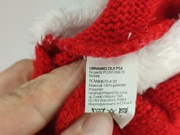 Czerwony sweter dla zwierząt, idealny na okres świąteczny. Wykonany z — 4