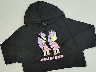 tekst w klapkach: Bershka, Bluza z kapturem damska, rozmiar M — 1