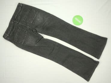 szare szerokie jeansy: Jeansy damskie, rozmiar S — 3