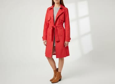 czerwona kurtka damska reserved: Trencz damski, rozmiar M — 8