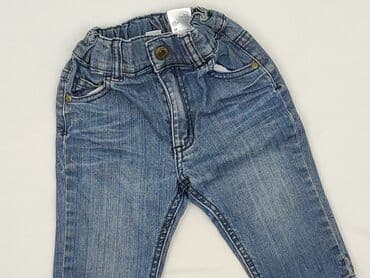 spodenki napapijri: Spodnie jeansowe, H&M, 6-9 miesięcy, stan - Bardzo dobry — 1
