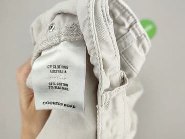 szare szerokie jeansy: Spodnie materiałowe damskie, rozmiar M — 6