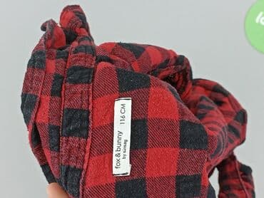 skarpety z psem: Shirt 5-6 years, condition - Very good, pattern - Cell, color - Red — 4