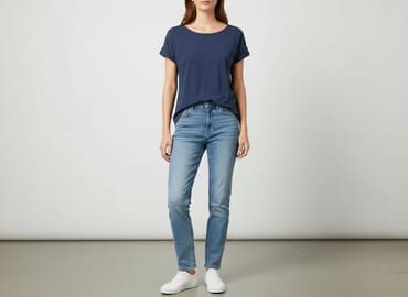 tommy hilfiger t shirt damski granatowy: C&A, T-shirt damski, rozmiar M — 6