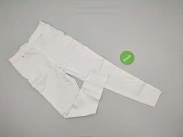 biale szerokie jeansy: F&F, Jeansy damskie, rozmiar M — 2