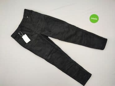 spodnie jeansy damskie klasyczne: Monki, Material trousers for women, size M (EU 38) — 2