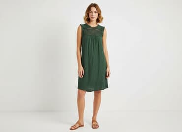 sukienki butelkowa zieleń midi: H&M, Sukienka damska, rozmiar S — 8