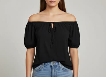 hiszpanki bluzki czarne: Marks & Spencer, Bluzka damska, rozmiar S — 9