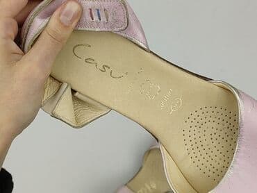 buty na koturnie z futerkiem: Casu, Sandały damskie, rozmiar 40 — 7