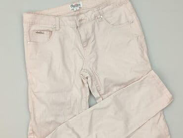 jaka bluzka do różowych spodni: Material trousers for women, size L — 1