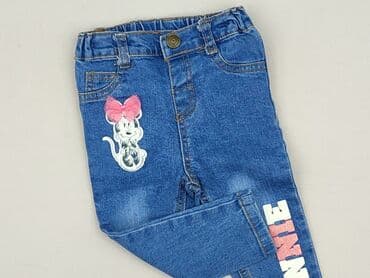 sinsay spodnie z szerokimi nogawkami: Spodnie jeansowe, Disney, 9-12 miesięcy, stan - Bardzo dobry — 1