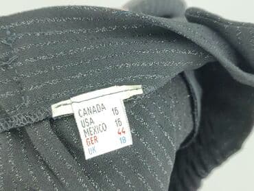 czarne legginsy prążkowane: Spodnie materiałowe damskie, rozmiar XL — 4