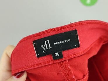 reserved czerwone spodnie: Reserved YFL, Spodnie materiałowe damskie, rozmiar S — 5